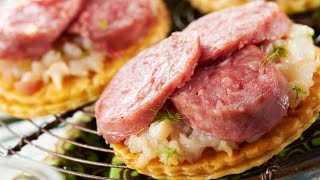 Recette  Tarte fine à la saucisse de Morteau [upl. by Dody667]