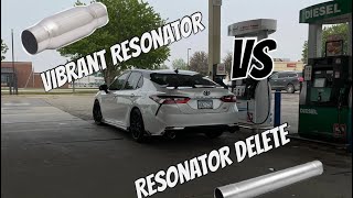 Vibrant Resonator vs Resonator Delete  2022 TRD Camry [upl. by Artekal]