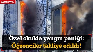 İstanbul Bahçelievler’de özel okulda yangın paniği Öğrenciler tahliye edildi [upl. by Mackie]