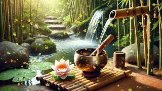 Tibetan Singing Bowls with Bamboo Water  Spiritual Healing for Relaxation amp Mindfulness [upl. by Selyn]