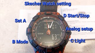 Skechers Watch SR1128 SR1127 SR1129 SR1133 Time SETTING [upl. by Gnos]