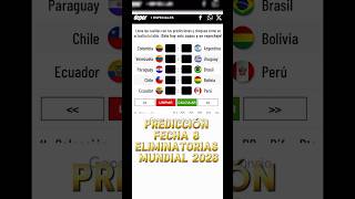 🫣Predicción FECHA 8 Eliminatorias Conmebol rumbo al Mundial UNITED 2026 🇺🇸 eliminatoriasconmebol [upl. by Dej3]