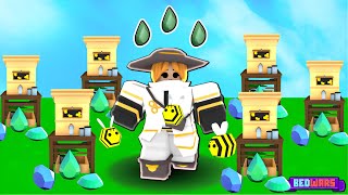 The ULTIMATE EMERALD FARM With Free BEEKEEPER Roblox Bedwars [upl. by Aelem]