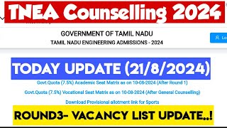 TNEA counselling 2024Today UpdateHow to download the round 3 vacancy listVincent Maths [upl. by Clayson]