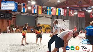 Petanque European Championship 2024 Mixed double France vs Belgium [upl. by Bevan345]