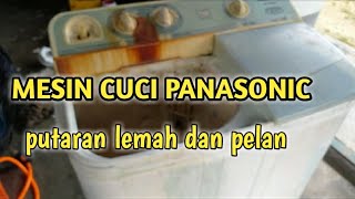 Mesin cuci panasonic 2 tabung putaran lemah [upl. by Adnamahs]