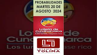 PRONÓSTICOS PARA LAS LOTERIAS DEL MARTES CUNDINAMARCA TOLIMA DE HOY MARTES 20 DE AGOSTO DEL 2024 [upl. by Hauck959]