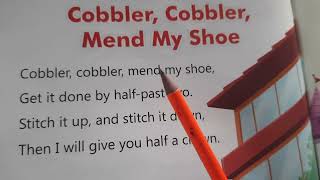 Cobbler Cobbler mend my shoe  nursery rhyme  rhymes and poems  preprimary [upl. by Nnylannej]