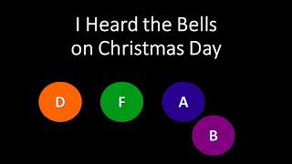 Kids Handbell Accompaniment Christmas Carols  I Heard the Bells on Christmas Day [upl. by Hcelemile524]