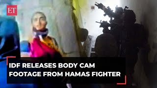 IDF releases Hamas fighters body cam footage moments before Israeli soldiers eliminates him [upl. by Ylle]