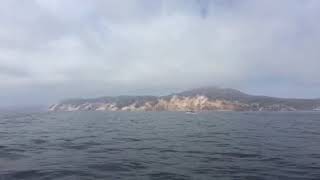 Dust Rises From Cliffs on Santa Cruz Island After 53 Magnitude Earthquake [upl. by Neelyahs]