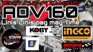 FIRST CVT CLEANING ON ADV160  HOW TO PERFORM CVT CLEANING ON ADV160  JRMOTOWORKZ  ADV160  INGCO [upl. by Aivatnahs258]