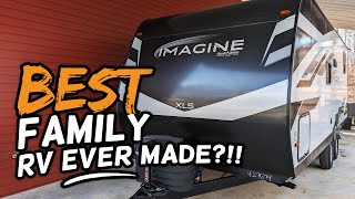 No Slides I Tour the 2024 Grand Design Imagine XLS 21BHE Bunk House Travel Trailer [upl. by Tommy93]