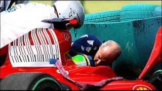 warning disturbing image Felipe Massas F1 Hungarian GP Qualifying crash [upl. by Gudrun]