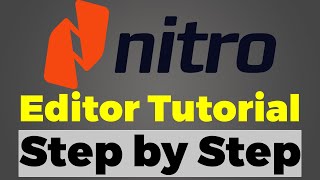 Nitro Pro Editing Text  Nitro Editor tutorial in Hindi  How to Edit PDF in Nitro Official [upl. by Nwadal]