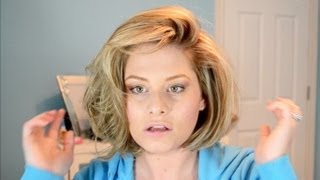 BIG Hair Tutorial Hot Rollers In Short Hair [upl. by Hathaway]