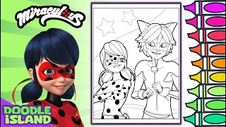 LadyBug and Cat Noir  Coloring Miraculous LadyBug [upl. by Milson]