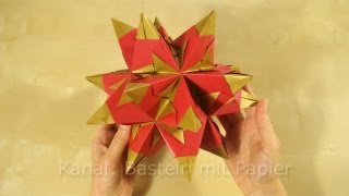 Bascetta Stern Anleitung für Origami Stern  Weihnachtssterne Ideen  Faltanleitung  DIY [upl. by Scarlet]