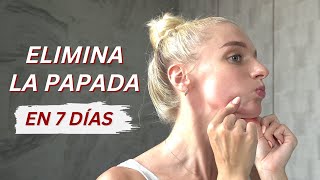 8 minutos para ELIMINAR LA PAPADA  Ejercicios fáciles YOGA FACIAL para adelgazar el doble mentón [upl. by Ecyar]