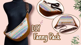 DIY Cara Membuat TasFanny PackCrossbody BagSling Bag Tutorial amp Pattern [upl. by Talbott84]