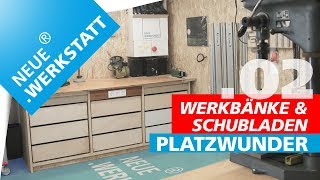 24 Werkbank amp Schubladen selber machen  Schrank Korpus zusammen bauen [upl. by Latreece]