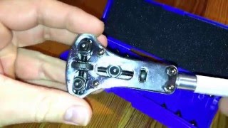 Armbanduhr Gehäuseöffner UhrenGehäuseöffner Schraubendreher für Uhren mit Schraubböden unboxing [upl. by Alden569]