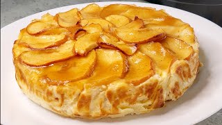 TARTA de MANZANA RICA Y FÁCIL SIN AZÚCAR CON 3 INGREDIENTES RAPIDÍSIMA EN 5 MINUTOS👌SÚPER CREMOSA [upl. by Halpern]