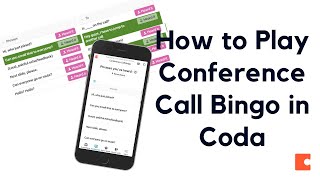 How to Play Conference Call Bingo  Template amp Tutorial Coda [upl. by Karla]