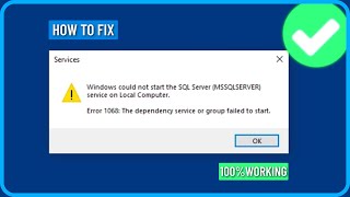 How to Fix Error 1068 the Dependency Service or Group Failed to Start in Windows 111087 [upl. by Enovahs409]