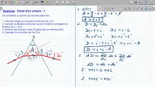 Exercice 8 Etude dun prisme [upl. by Gustie]