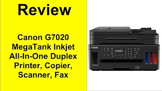 Setup of Canon G7020 MegaTank inkjet AllInOne printer [upl. by Nylarat]