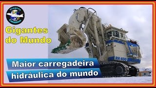 Maior carregadeira hidráulica do mundo  Terex RH400  Gigantes do Mundo [upl. by Studnia]