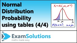 Normal Distribution  Calculating Probability using Tables 4 of 4 [upl. by Bard84]