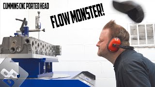 CNC Ported Cummins Head Flow Test [upl. by Oicanata]