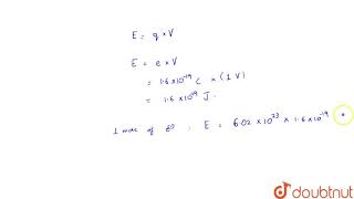 Calculate the energy in kilojoules per mole of electronic charge accelerated by a potantial of [upl. by Stirling520]