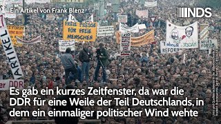 Es gab ein Zeitfenster da war die DDR der Landesteil in dem ein einmaliger politischer Wind wehte [upl. by Tnarb]