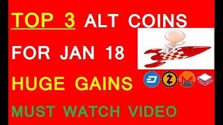 Top 3 CryptoCurrencies for JANUARY 2018  New Year Edition  Huge Gains [upl. by Perlman442]