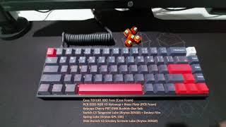 C3 Tangerine  Tofu65  GMK Bushido  DZ65 V3 RGB  KBDFans Sound Test [upl. by Itak]