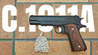 Realistic Toy M1911C1911a Semi Metal Pellet Gun Review from Shopee [upl. by Rutan]