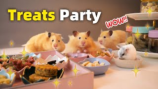 Surprising my Hamsters with a Mini Treats Buffet [upl. by Schapira]