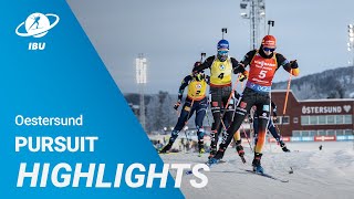 World Cup 2324 Oestersund Women Pursuit Highlights [upl. by Adnyleb585]