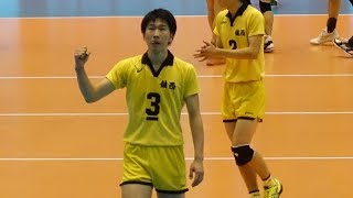 春高2018 鍬田憲伸選手の凄いスパイク・バックアタックと荒尾怜音選手のナイスレシーブampディグ Japan volleyball [upl. by Buyers]