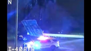 Driver dead after sign falls on car on I4 during Hurricane Helene [upl. by Allys818]