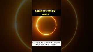 Solar Eclipse on earth vs Mars shorts youtubeshorts youtubeshorts solareclipse [upl. by Conni]