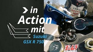 Motorrad Brune Bikes  Suzuki GSX r 750 in Action [upl. by Allets]