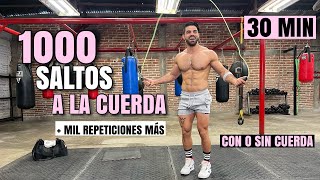 Cardio HIIT 1000 Saltos a la CUERDA 30 Minutos Rutina A Mil Por Hora [upl. by Montana960]