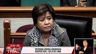 Cross examination of Justice Secretary Leila De Lima [upl. by Nelaf]