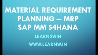 Material Planning in SAP MM S4HANA  MRP in SAP  demand planning  consumption based planning sap [upl. by Dhumma]