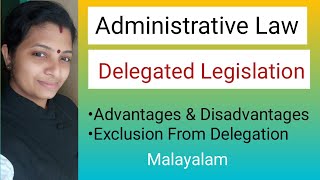 Delegated LegislationAdministrative Law in MalayalamExclusion from delegationRule of law [upl. by Kong17]