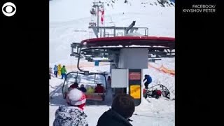 Georgia Ski Lift Failure Sends People Flying Into Air At Least 10 Injured [upl. by Sauncho]